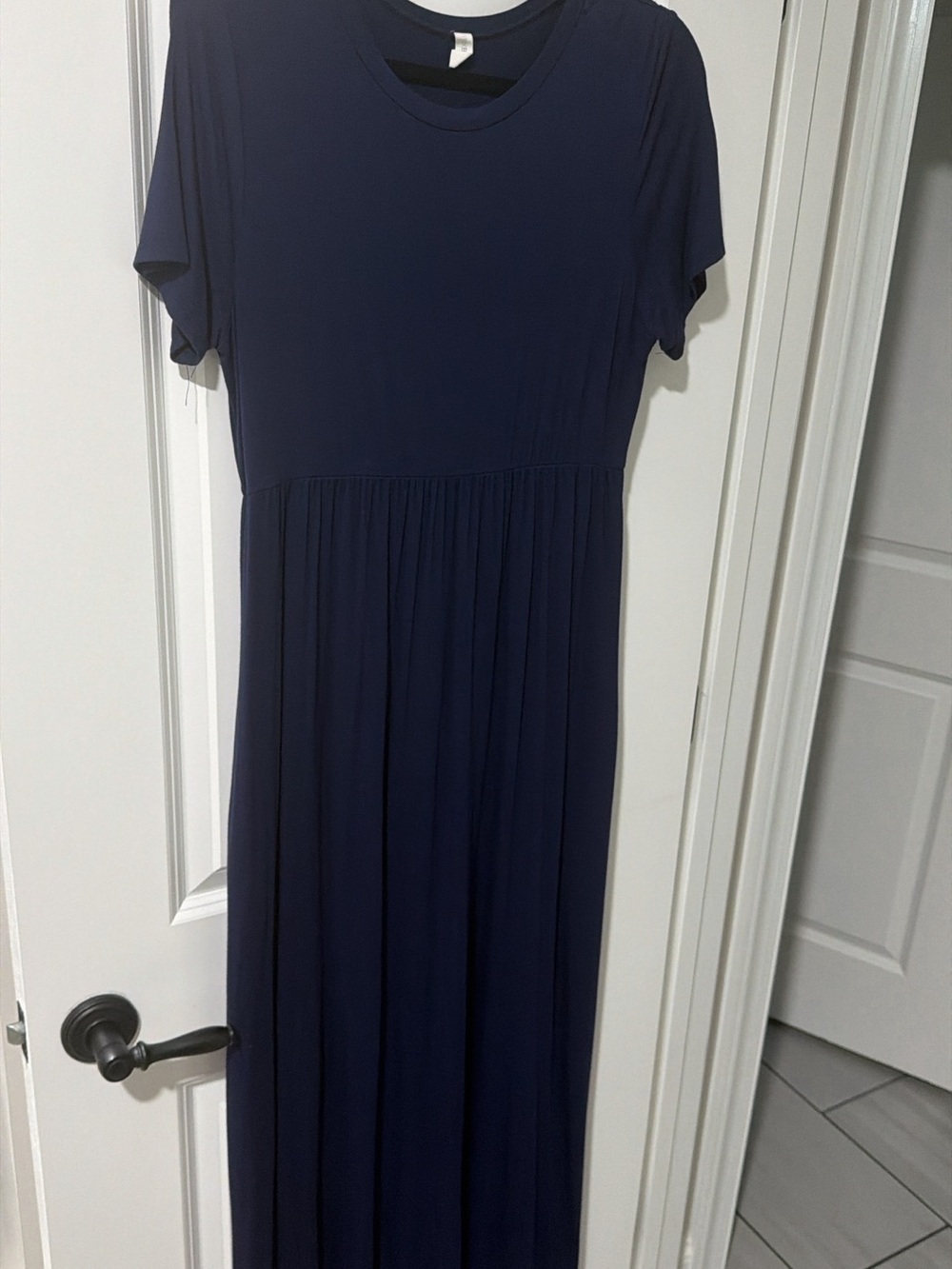 Pinkblush Navy Short-Sleeve Maxi Dress